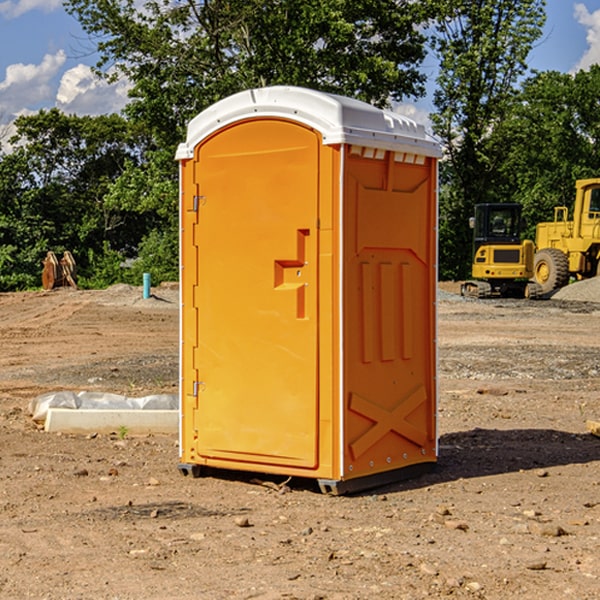 how often are the portable toilets cleaned and serviced during a rental period in Arrowsmith Illinois